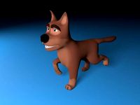 cartoon brown dog