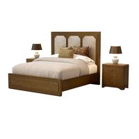 Modern Romance King Panel Bed with Night Table
