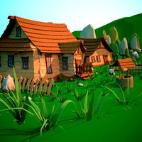 Cartoon village