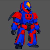Low Poly Robot Model For Games