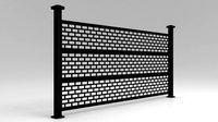 railing iron metal city and street and garden fence