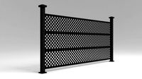 railing iron metal city and street and garden fence
