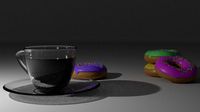 3D Donut and Coffee model