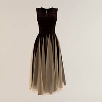 Woman Elegant Gored Dress