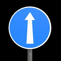 Compulsory aheadroadsign