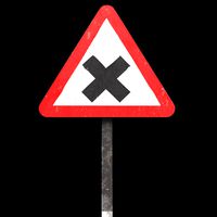 Cross road Road-sign
