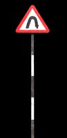 Right hand curve Roadsign
