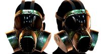 Gas mask helmet 3d model scifi Low-poly Low-poly 3D