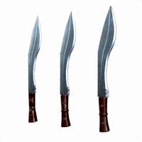 Combat Knife PBR Specular Mobile LOD
