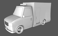 Cartoon Van Police Ambulance