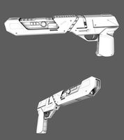 Sci-Fi Blaster Pistol