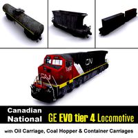 CN Locomotive and Cargo carriage