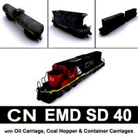 EMD SD 40 CN & carriages