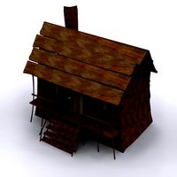 wooden hut