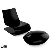 Chaise longue Novelle Vague by Porro with upholstery cushion and pouf