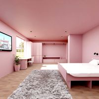 Pink Hotel Room