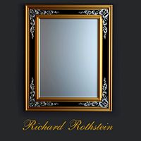 Engraved Mirror with Antiqued Glass
