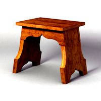 Medieval Bench 2, low poly