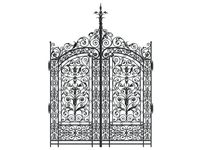 Classic metal forged lattice fence 3D Model