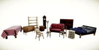 Household Furniture Pack Low Poly Game Ready