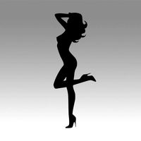 Girl logo lasercut