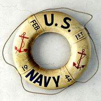 WW2 Original 1944 US Navy Life Ring