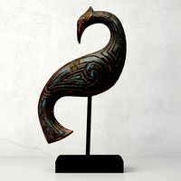 Bali Jackfruit Wood Bird On Stand