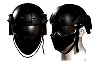 Helmet scifi military combat 3d low poly