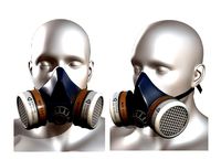 Gas mask helmet scifi futuristic