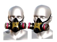 Gas mask protection futuristic technology