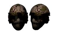 Helmet scifi military combat 3d model low poly human generic