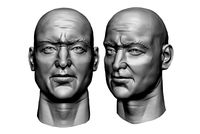 Male head human sculpt anatomy man fantasy futuristic