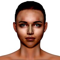 Woman Head 3d Model