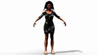Woman In Dress 002