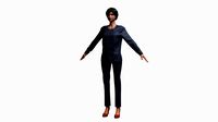 Woman Formal Cloth 002 Female + High heel shoe 8K PBR