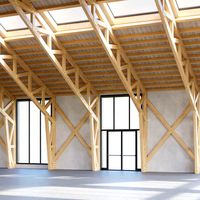 Wooden Truss Warehouse Loft