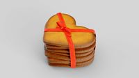 valentine ginger bread cookies with pbr textures