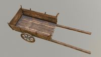 medieval cart with pbr textures