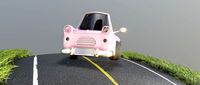 cartoon car with clean and rusty paint map