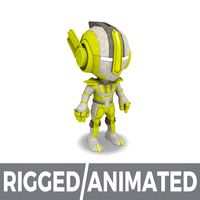 Golden Warrior Hero Champ 6 - MOBA MMORPG Character - Rigged and Animated