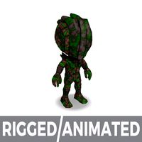 Earth Hero Champ 4 - MOBA MMORPG Character - Rigged and Animated