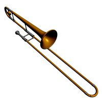 Trombone with Working Slide: Max Format