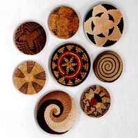 Wicker African wall baskets