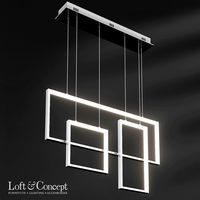 Rectangle Geometry Chandelier Loft-Concept
