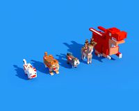 Low Poly Zombie Animals Crossy Road