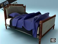 Elegant Bed with Bedding