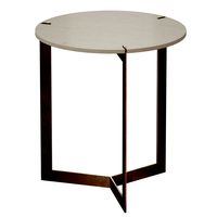 Kace White Marble End Table