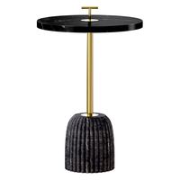 Leni Carved Marble Drink Table