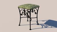 Forged Stool 3D model