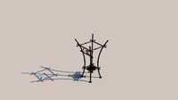 Forged stand for umbrellas and walking sticks